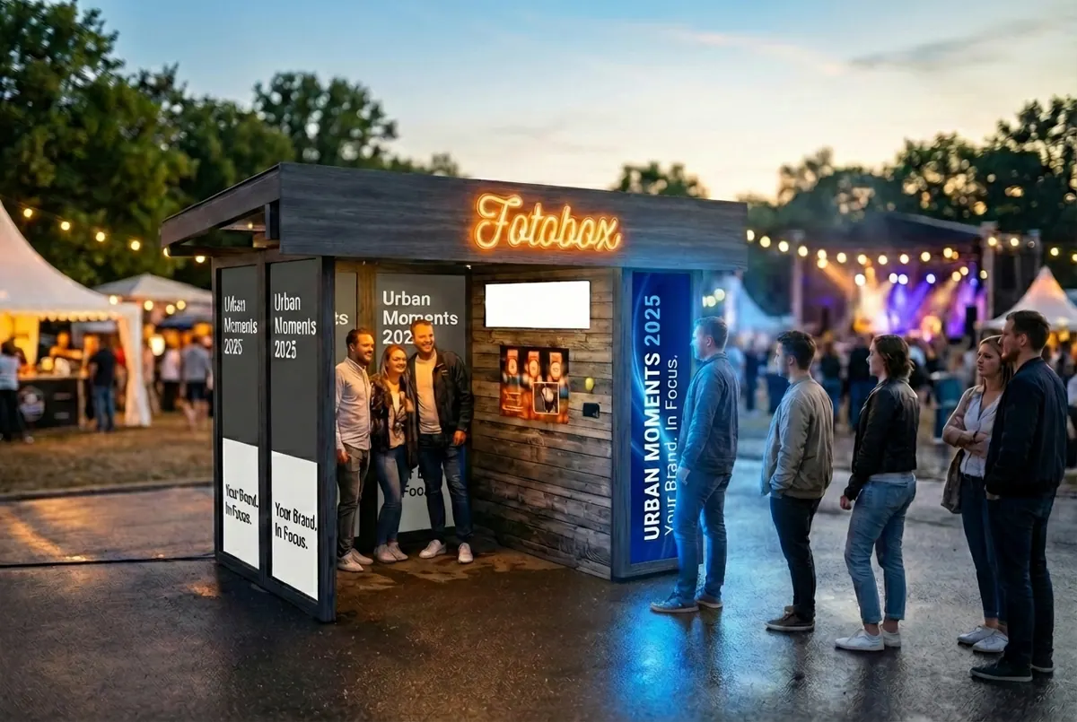 Outdoor Fotobox im Promotion-Einsatz auf einer Roadshow