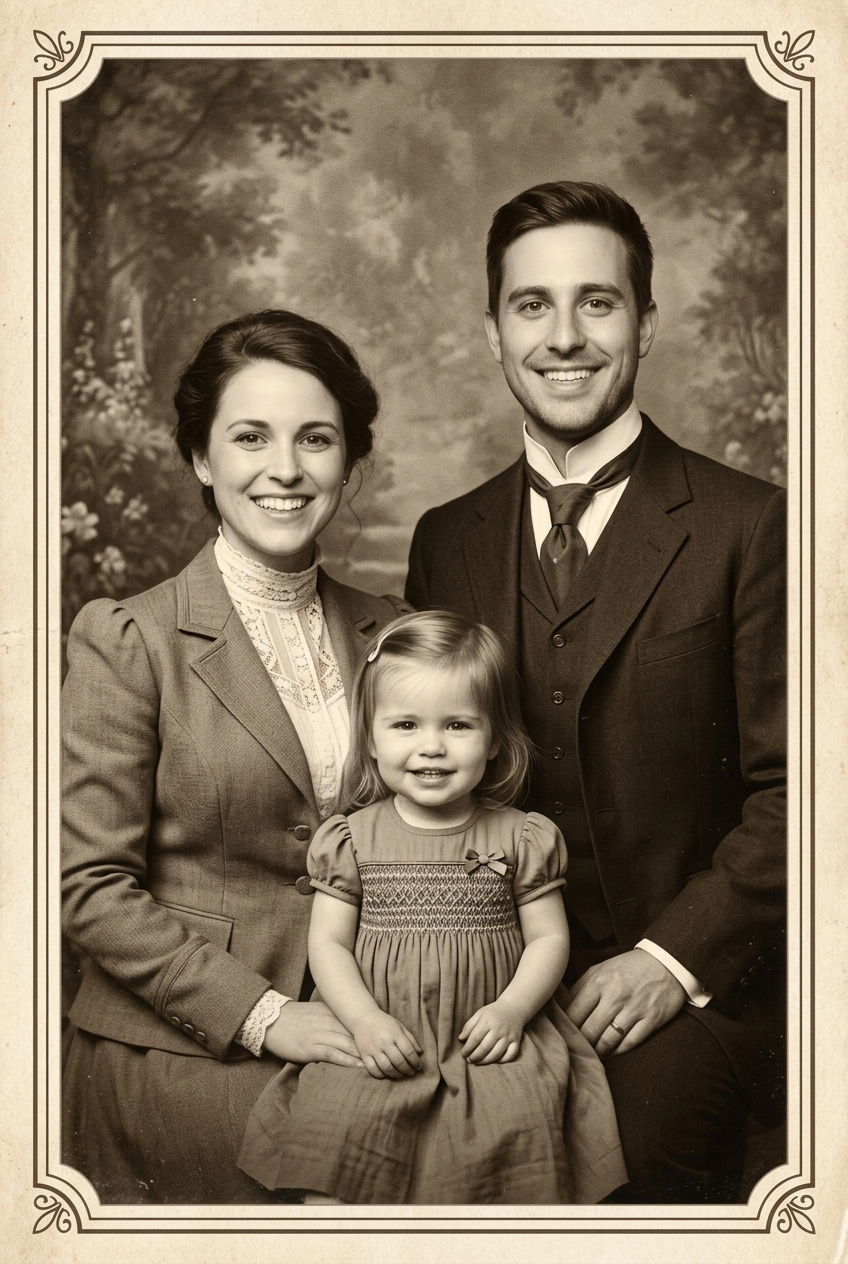 KI Fotobox – Historischer Postkartenstil