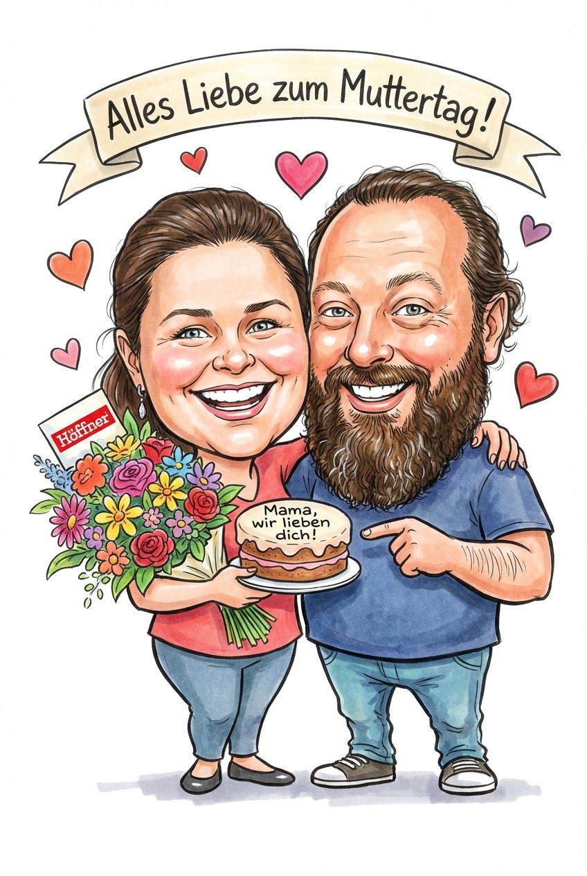 KI Fotobox – Event Karikatur Cartoon Stil